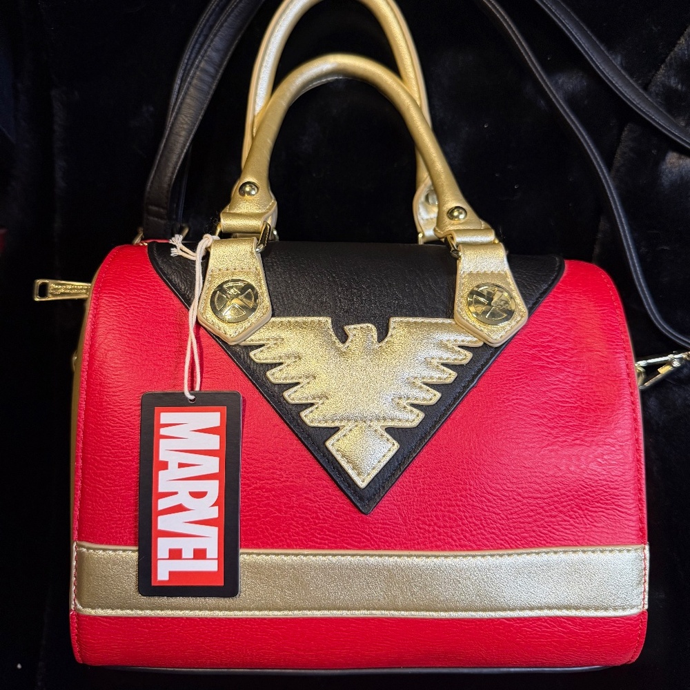 NWT! Loungefly Marvel Disney Dark Phoenix X-Men Barrel Bag